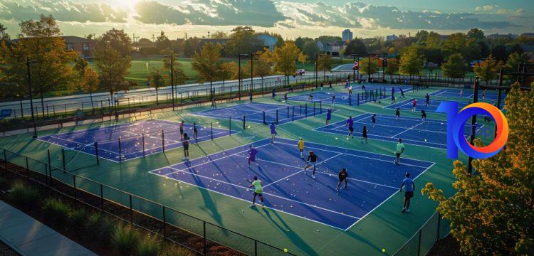 San pickleball ngoai troi khong mai che dep